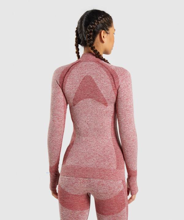 Damske Bundy Gymshark Flex Zip Through Bordove | HY7325968
